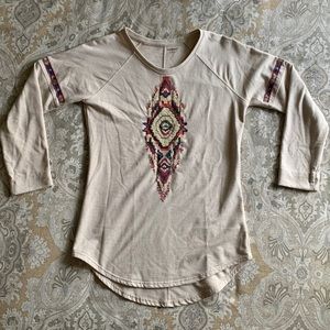 Beaded long-sleeve sweater